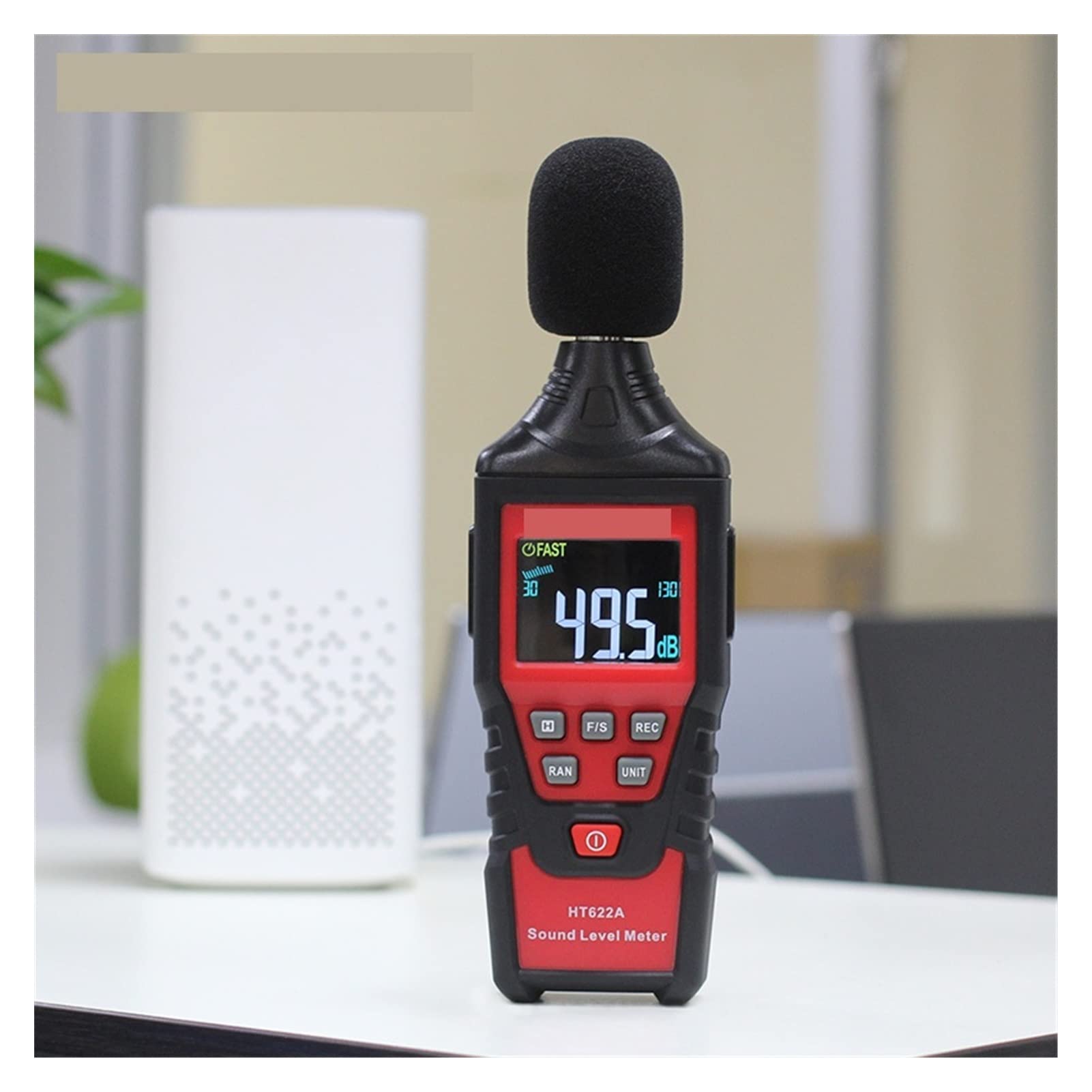 Digital Sound Level Instrument Audiospiegel Messgeräuschmessung 30-130 DBA Meter Mini Decibel Monitor HT622A,Präzisionsmessung