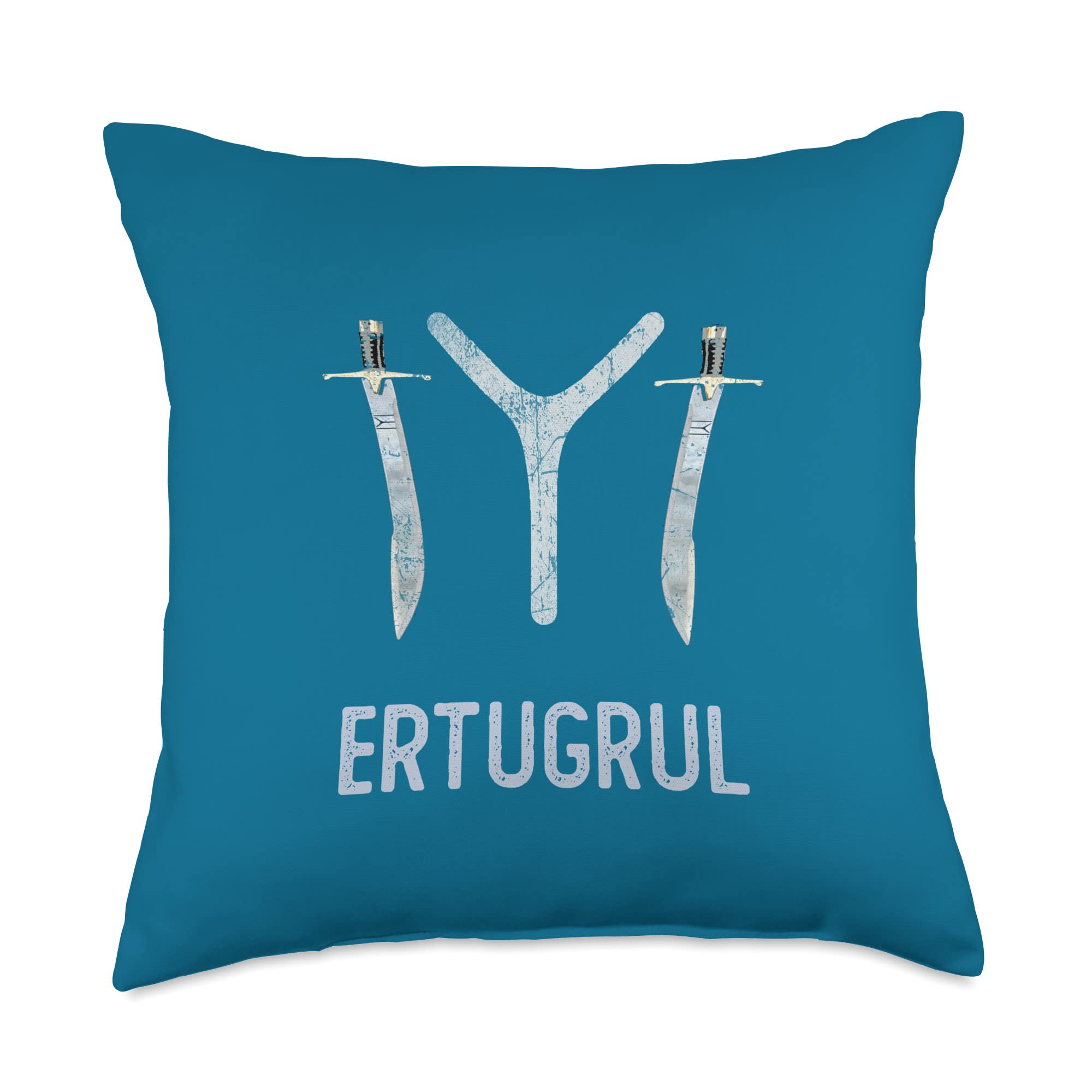 Kayi Tribe Swords Marking IYI Symbol Ottoman Ertugrul Throw Pillow