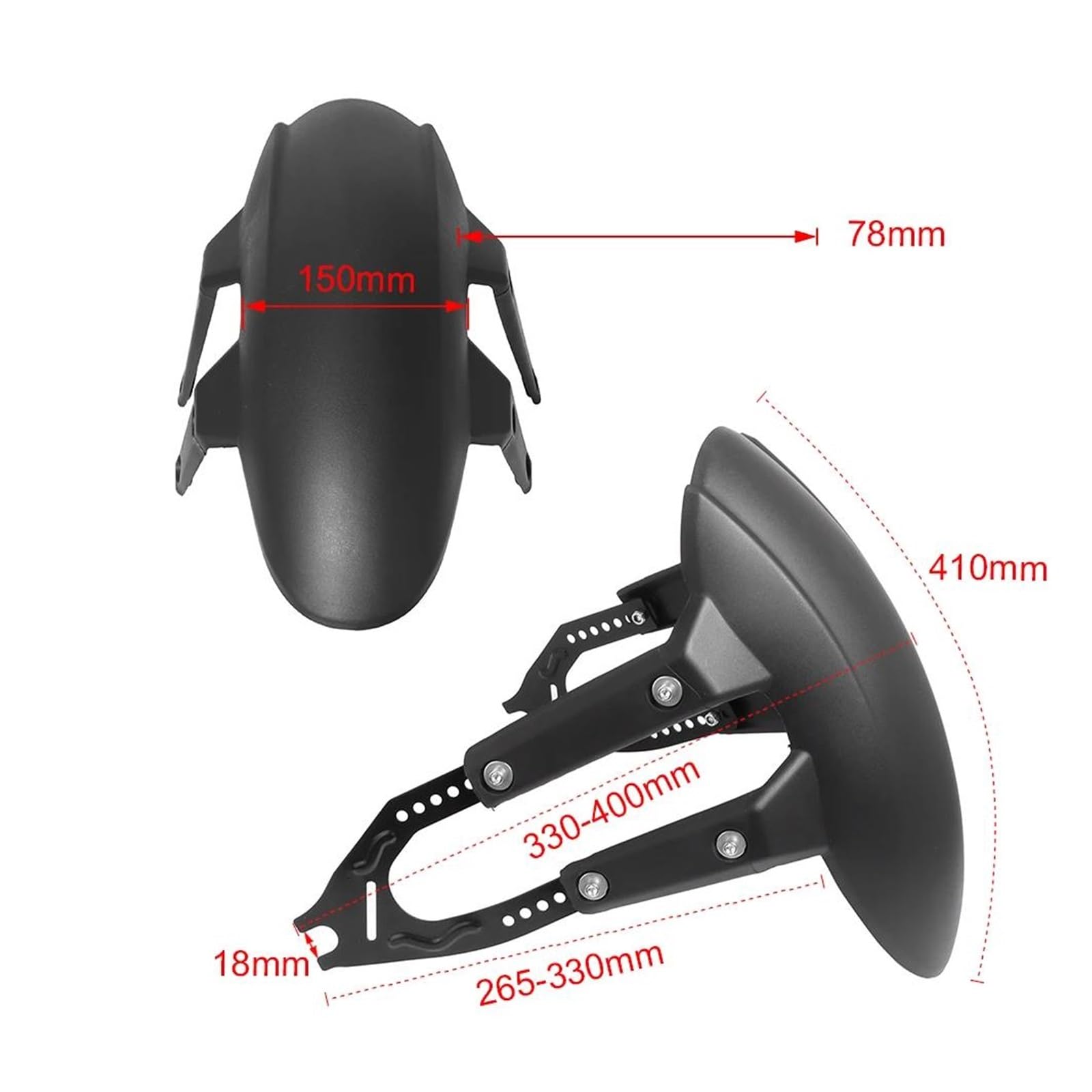Parafango Parafango Moto Nero Parafango Posteriore Ruota Paraspruzzi Parafango Moto Per GS125 Per GN125 Copertura Parafango