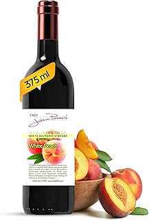Chef Jean Pierre's Italian Balsamic Vinegar - 375ml (12.5oz) Rich Peach Flavor, 12-Year Traditional Barrel Aged - Ideal For Enhancing Your Meals
