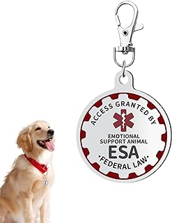 Emotional Support Dog Tag Emotional Support Dog Tag Metal Pet ID Tags ESA Tag
