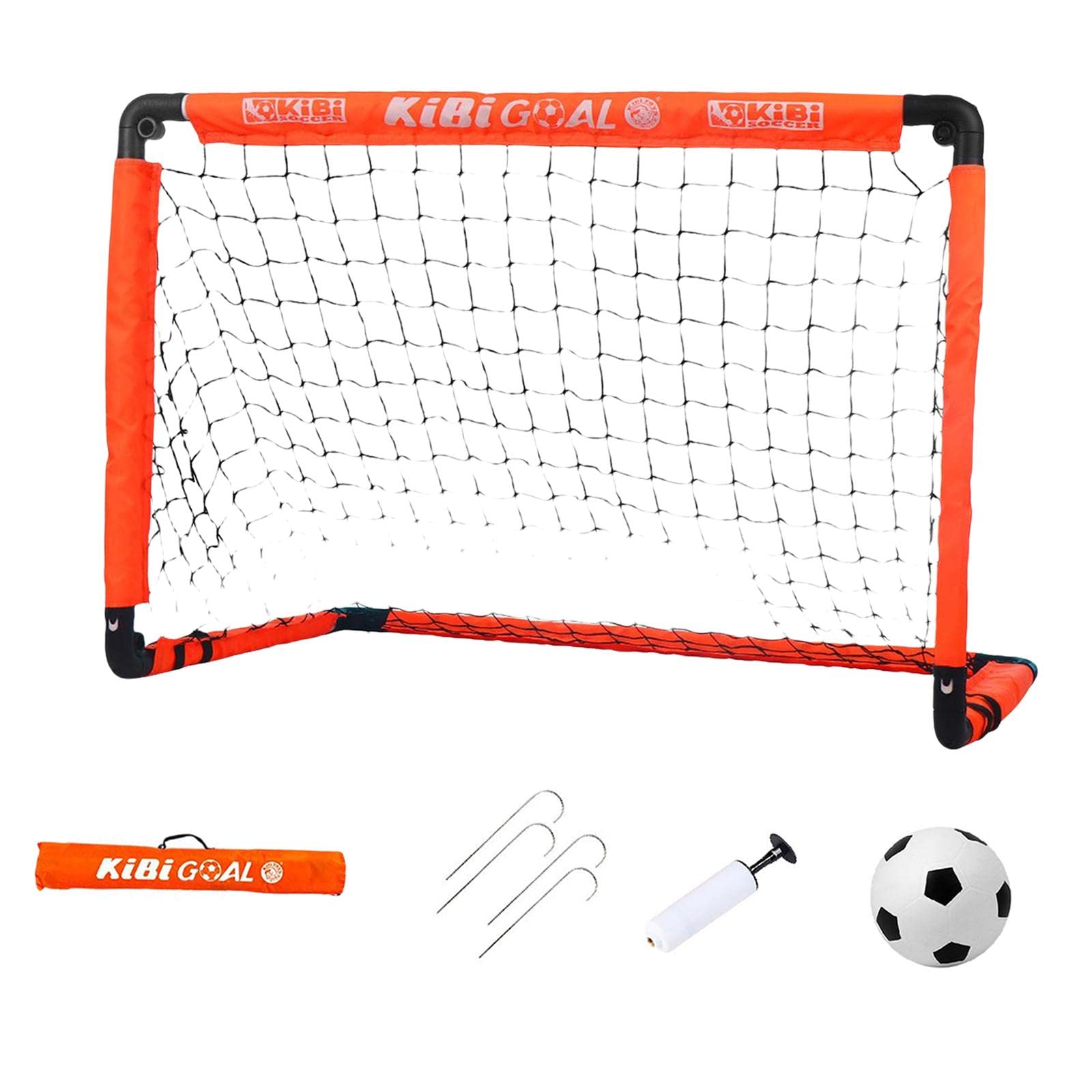 CLUB BOLLYWOOD® Kids Soccer Goals Portable Soccer Nets Set Outdoor Training Easy Assembly L Ball Set with Pump White | Sporting Goods | Team Sports Training Aids | Training Aids-image-28