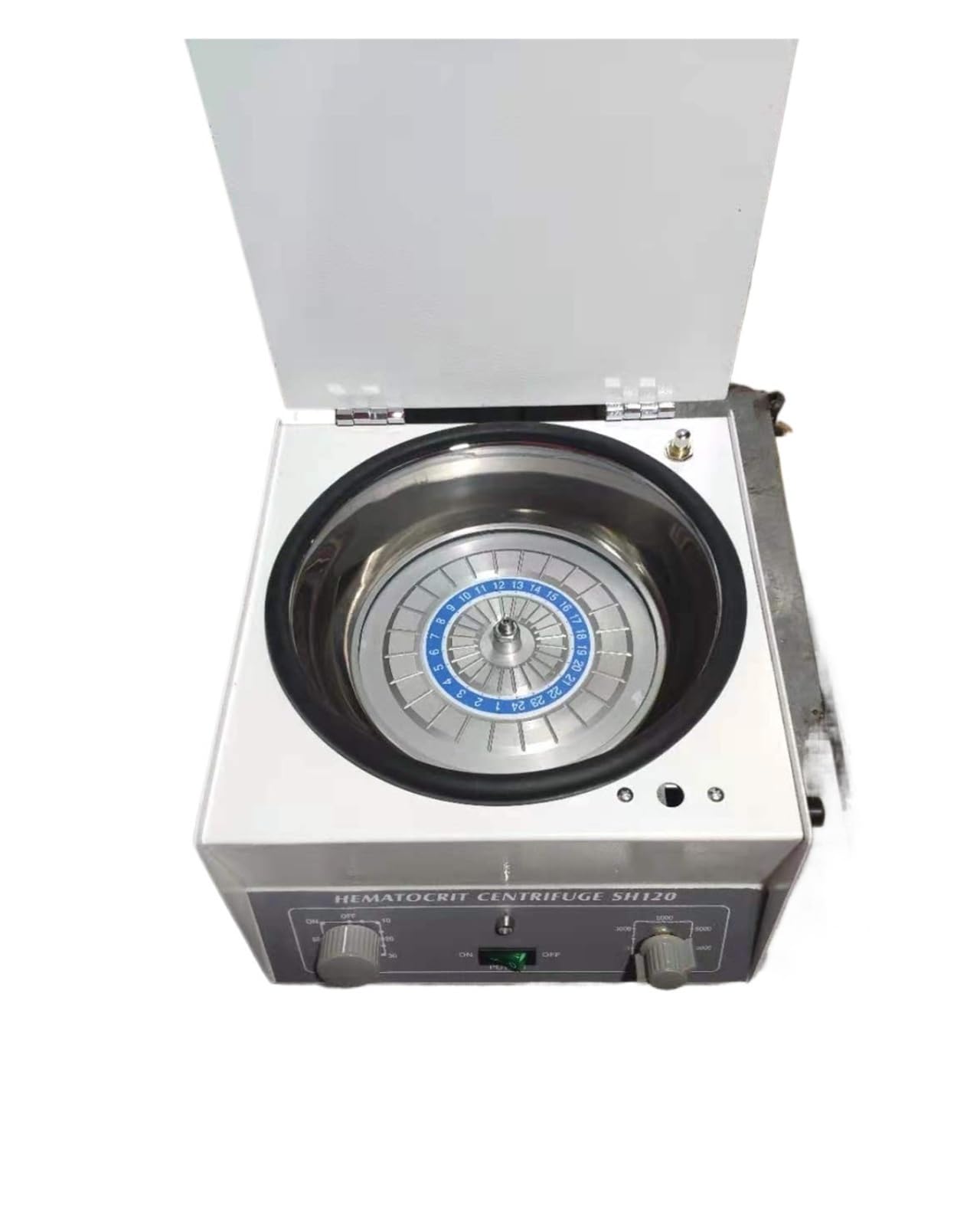 Centrifugadora electrónica de hematocrito de sobremesa, tubo capilar de 1,5x75mm con velocidad ajustable, 1500-12000rpm Funcionamiento fluido