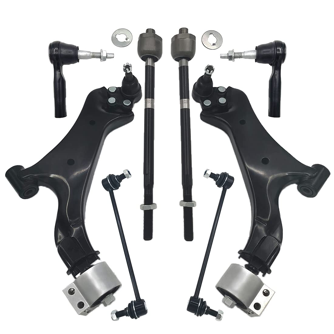 ( incomplete) 8 Pcs Suspension Kit Lower Control Arm w/Ball Joint Sway Bar Links Tie Rods Replacement for 2010-2017 Chevrolet Equinox 2010-2017 GMC Terrain