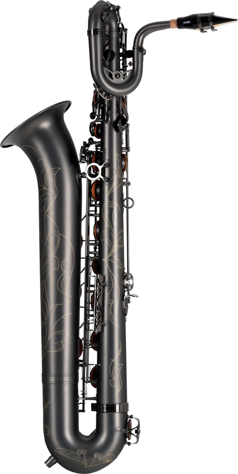 LBS-25MB Sassofono Baritono Nero Laccato, Modello: LBS-25MB | Intonazione: Eb, S-Collo: Ottone, nero laccato, Corpo: Ottone, nero laccato, Meccanica: Nichelata nera, Porta spartiti