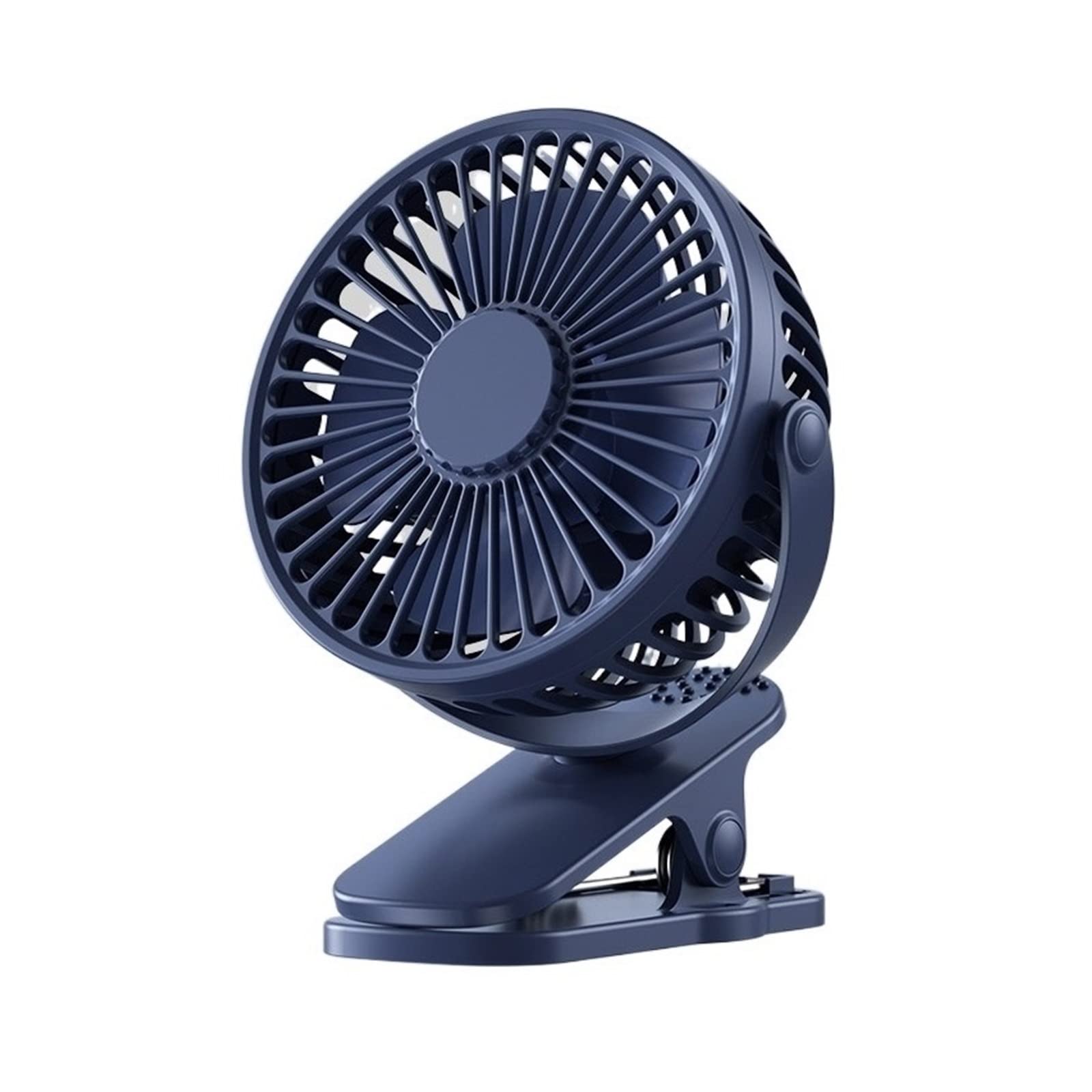 Portable Mini Hand Clip Fan USB Charging Quiet Desktop Electric Student Dormitory Small Cooling Ventilador Fans Airflow Comfort Refreshing Breeze(Blue no Battery)