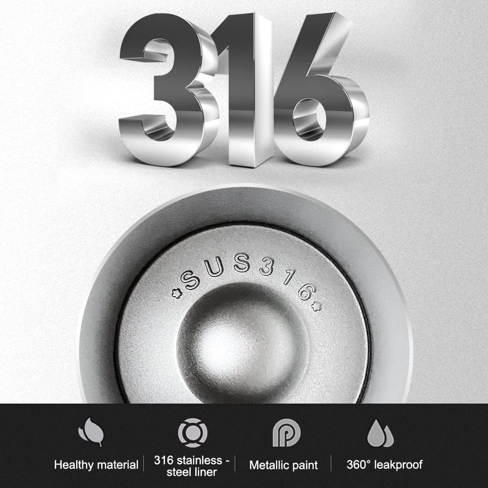 Stainless Steel Portable Vacuum Flask Insulation Pot Hot Water Bottle with Rope Outdoor Tea Cup