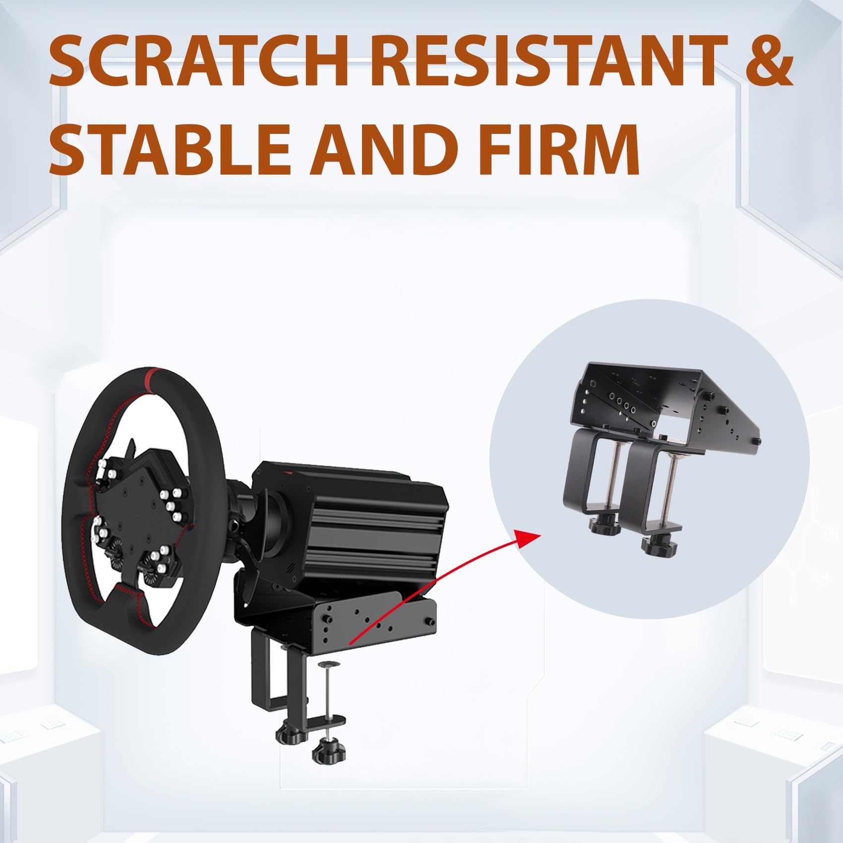 Supporto da Scrivania per Volante da Gioco Z9, Montaggio Fisso con Angolo Regolabile in 4 Posizioni per V12lite FANATEC.