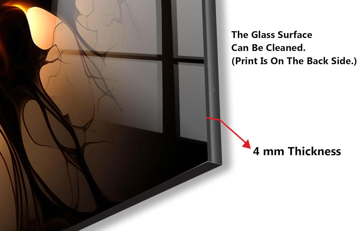 Myphotostation.com 20Wx54H'' Tempered Glass Stove Backsplash Kitchen Tile Decor Stove Back Cover Glass Splashback Tile for Stove Top Cover Toughened Glass Cooker Protector 67