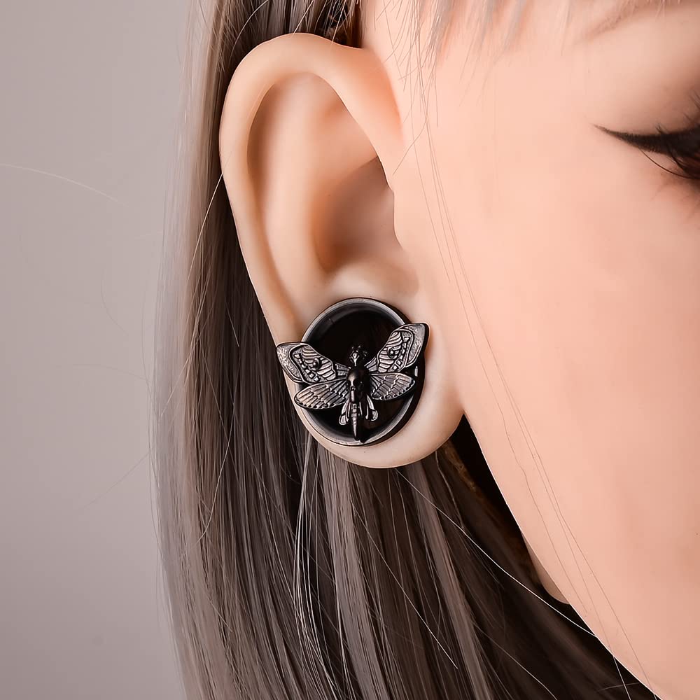 Vankula Dilatatori Lobo Double Flared tunnel dilatatore orecchie Tarma in Acciaio inossidabile lobi piercing espansori Gioielli Uomo Donna 8mm a 22mm