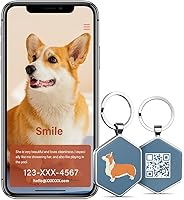 Vista 4 de Etiquetas de perro personalizadas para mascotas, etiquetas de perro personalizadas con nombre de perro, código QR, etiquetas de identificación