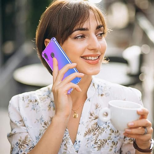 Miniatura 5 de Ueokeird Funda para Y9 2019, JKM-LX1 JKM-LX2 JKM-LX3, funda transparente para teléfono con degradado, delgada, antiarañazos, flexible, funda