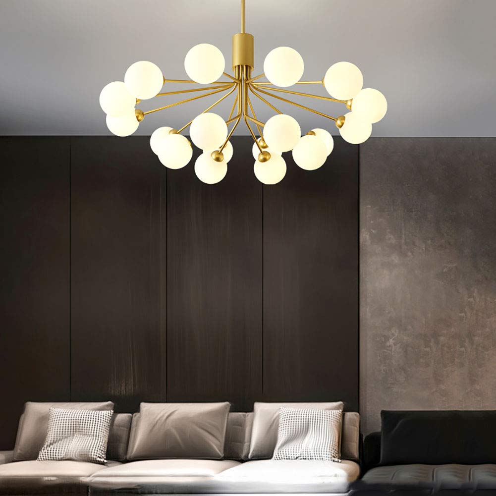 Lampadario Industriale Vintage Sputnik a 18 luci, lampadario Moderno a Sfera in Vetro, Lampada da soffitto Irregolare in Metallo, Lampada da Cucina per lavello, Bar, 12 Teste