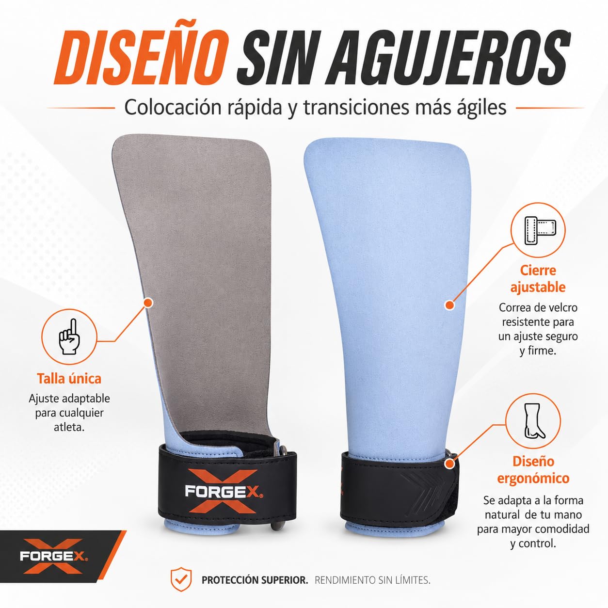 Calleras para Crossfit Pro Lock Protección Manos Soporte Muñeca Hombres Mujeres