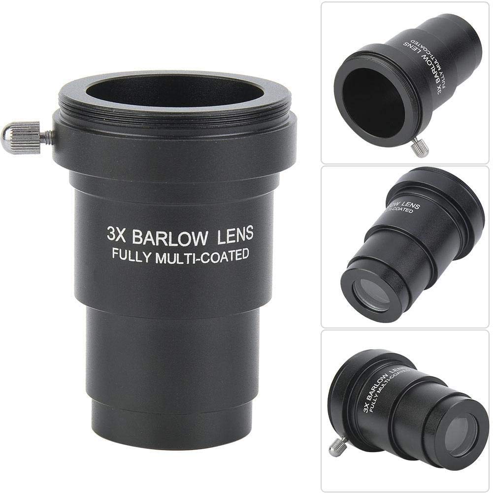 POFET Lot de 3 lentilles Barlow - 1,25'' - télescope astronomique - Pour oculaire - Entièrement enduit