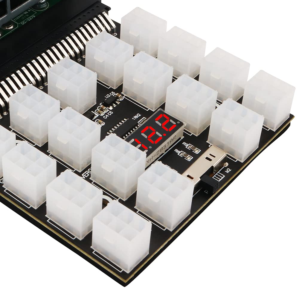 Amazon.com: Timack Placa de ruptura ATX 17x 6Pin Fuente de alimentación  Adaptador Convertidor de placa de salida 12V para minería Ethereum BTC,  versión de actualización : Electrónica