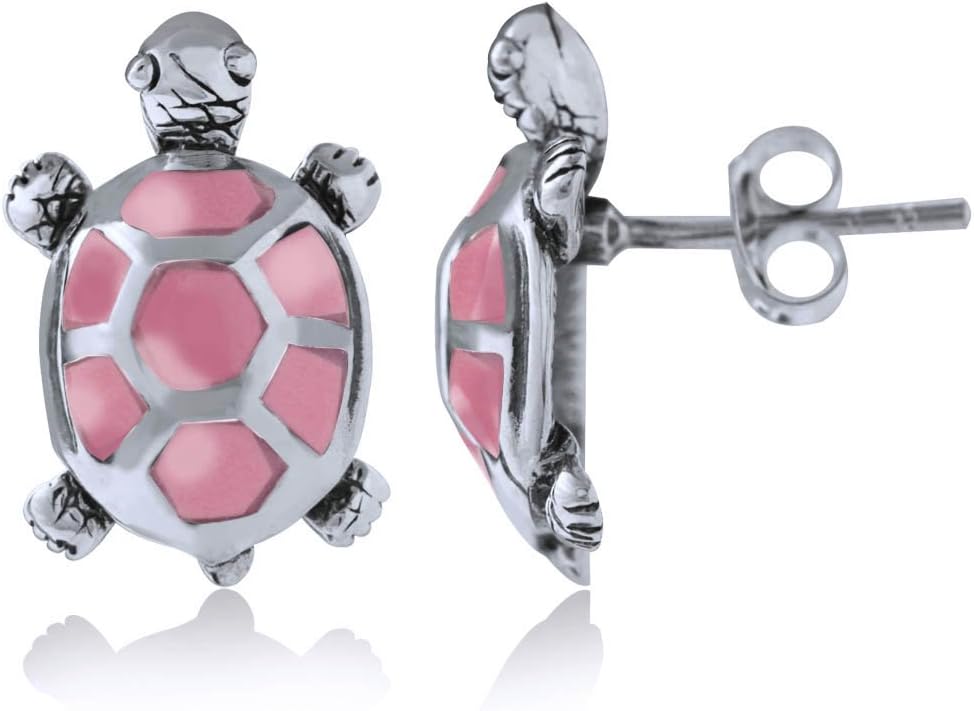 Silvershake 925 Sterling Silver Turtle Post Earrings
