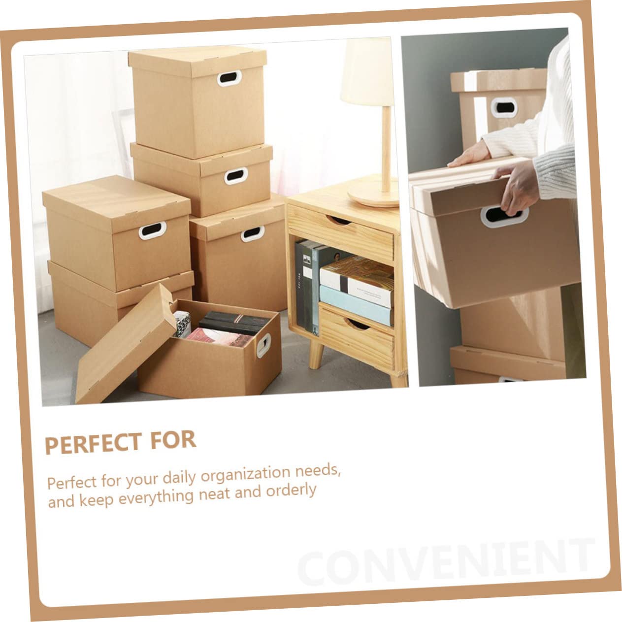 HOMSFOU Boîte à Dossiers Portable pour Rangement Organisateur de Documents Classeur à Dossiers