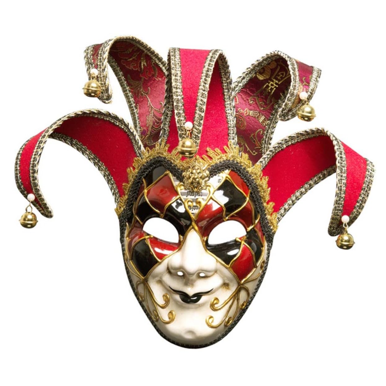 ABOOFAN Máscara Veneciana Roja de Cara Completa para Disfraz de Carnaval Fiesta de Máscaras para Eventos Temáticos de Halloween o Fiestas de Disfraces