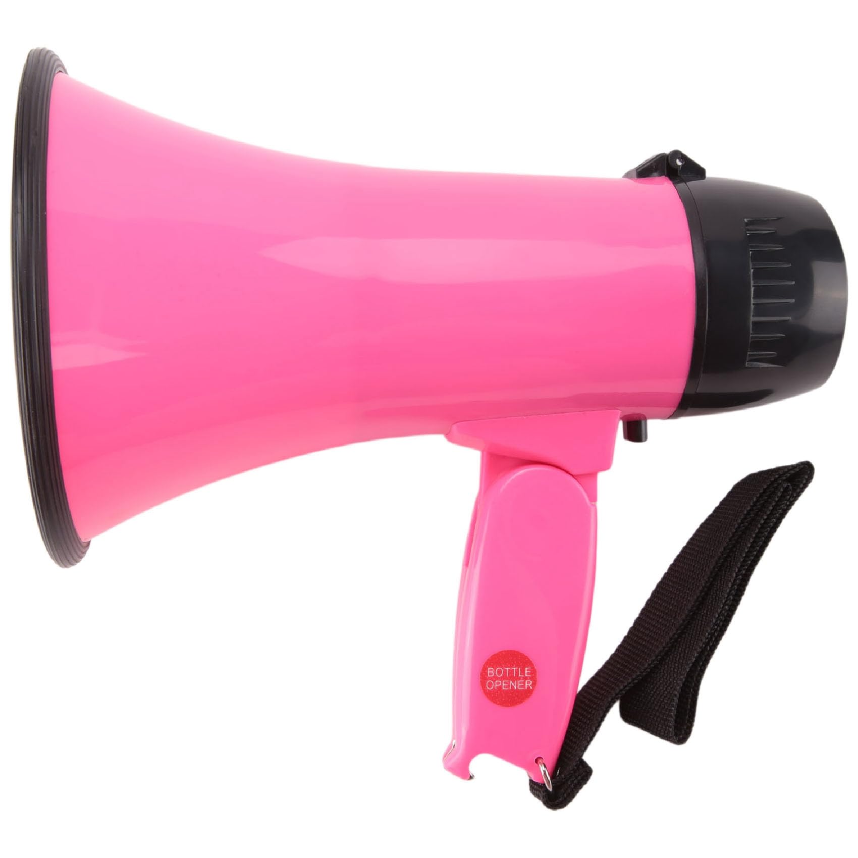 Altavoz Megáfono PA Bullhorn 25W Sirena Grabadora Voz Abrebotellas Rosa