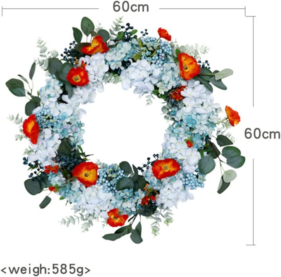 Simulated Yu Beauty Hydrangea Wreath Home Patio Hanging Wreath Wedding Decoration Door Decoration