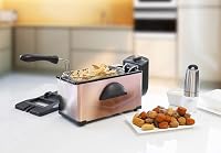 Bestron AF351 Hidegzóna Fritőz 2200W 3,5L Rozsdamentes Acél 8