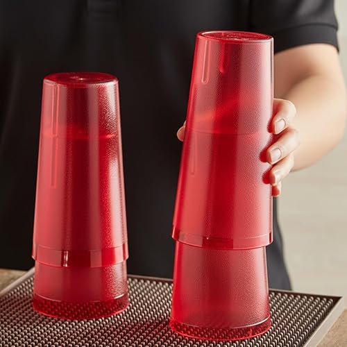 Vista 139 de Juego de 12 vasos de color transparente de 5 oz. Vasos de té helado reutilizables de alta calidad, apilables, aptos para lavavajillas, resistentes a
