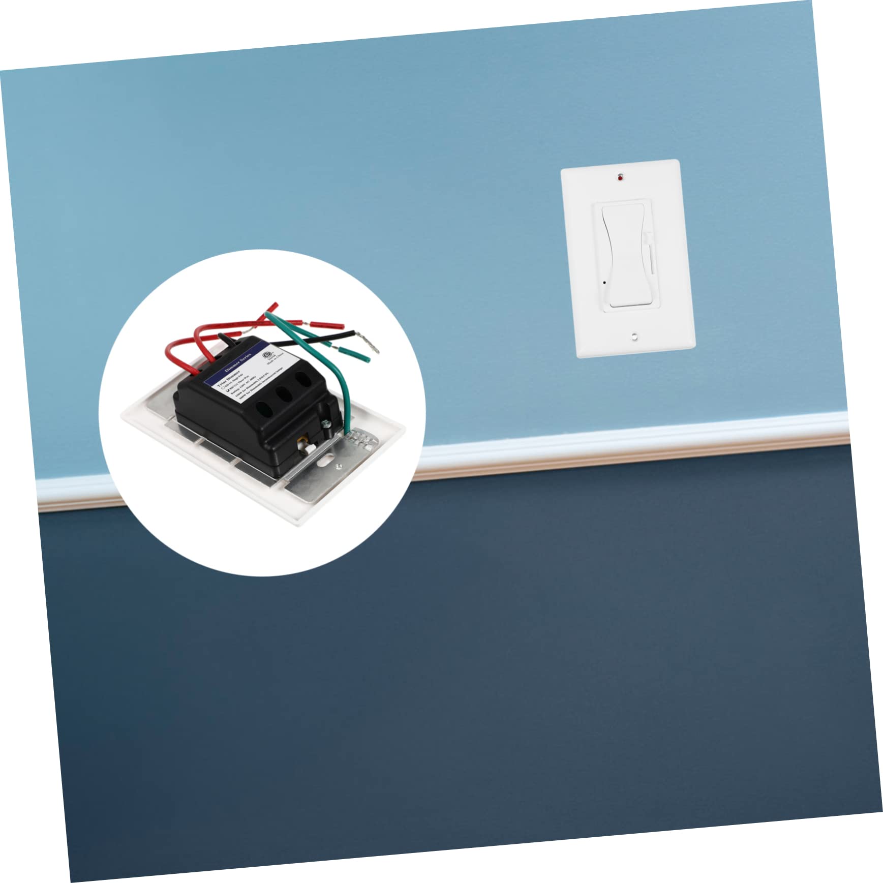 2 Piezas Interruptor De Atenuación Atenuador De Luz Regulador De Intensidad Atenuadores Luz Más Tenue Atenuador Para Luces Led Atenuador Led Potencia Deslizar Condujo Abs