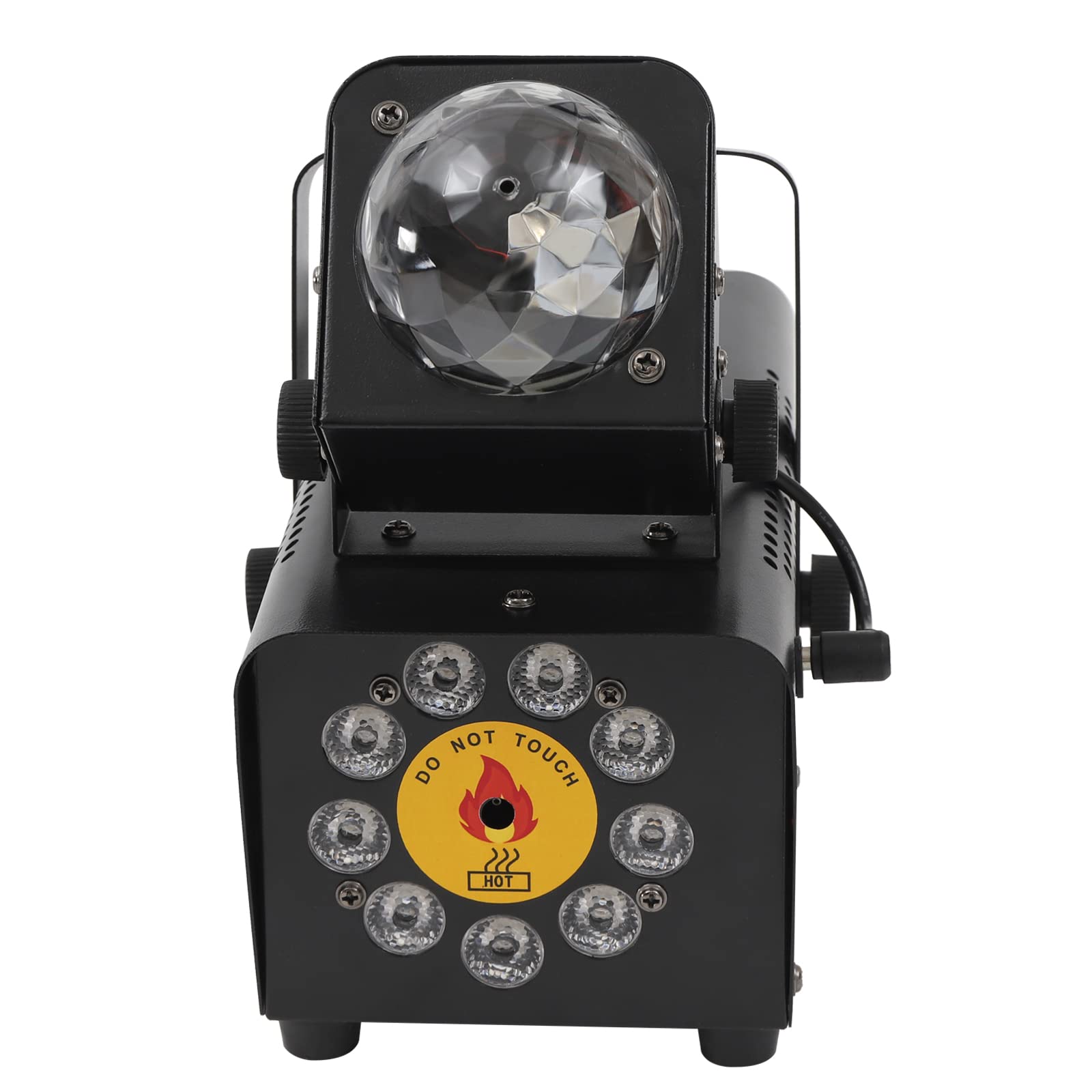 Máquina de humo con 12 colores de luz LED, luces de discoteca y 9 luces de 500 W, máquina de humo portátil para Halloween, con mando a distancia inalámbrico para fiestas y escenarios