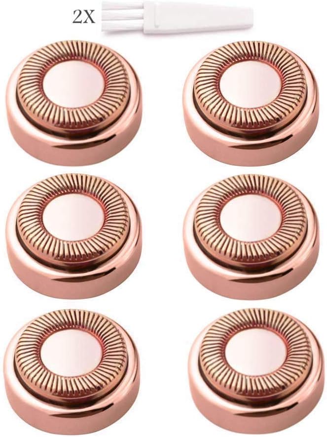 Facial Hair Remover Replacement Heads, STOUCH Hair Removal Blades For Women's Painless Epilator for Smooth Finishing and Perfect Touch, As Seen ON TV, Gold Rose