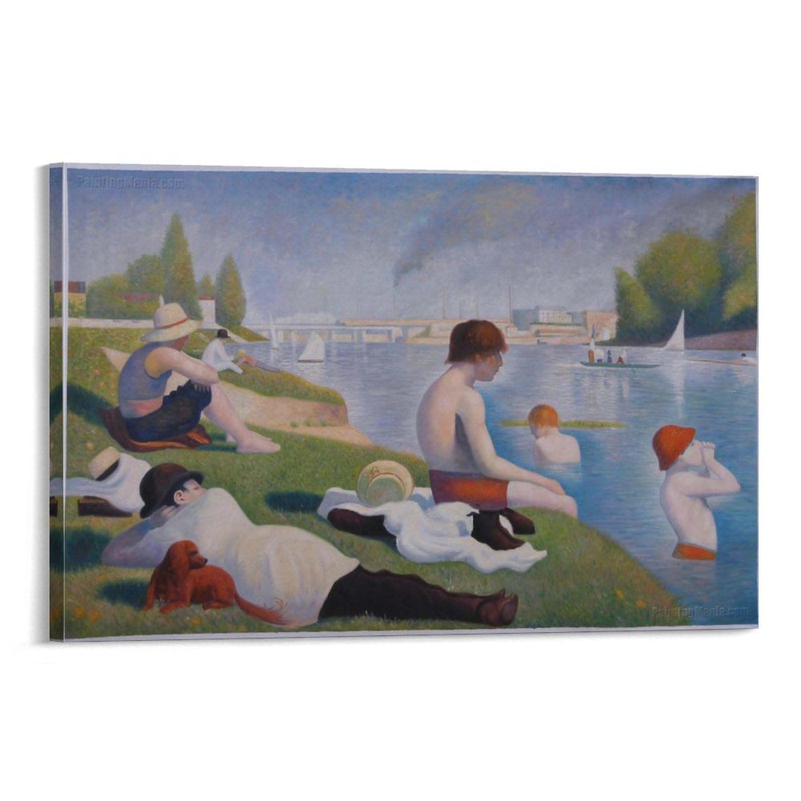 額装　ジョルジュ・スーラ　「アニエールの水浴」　ポスター　額入り Amazon.co.jp: Georges Seurat ジョルジュ・スーラ 《アニエールの水浴