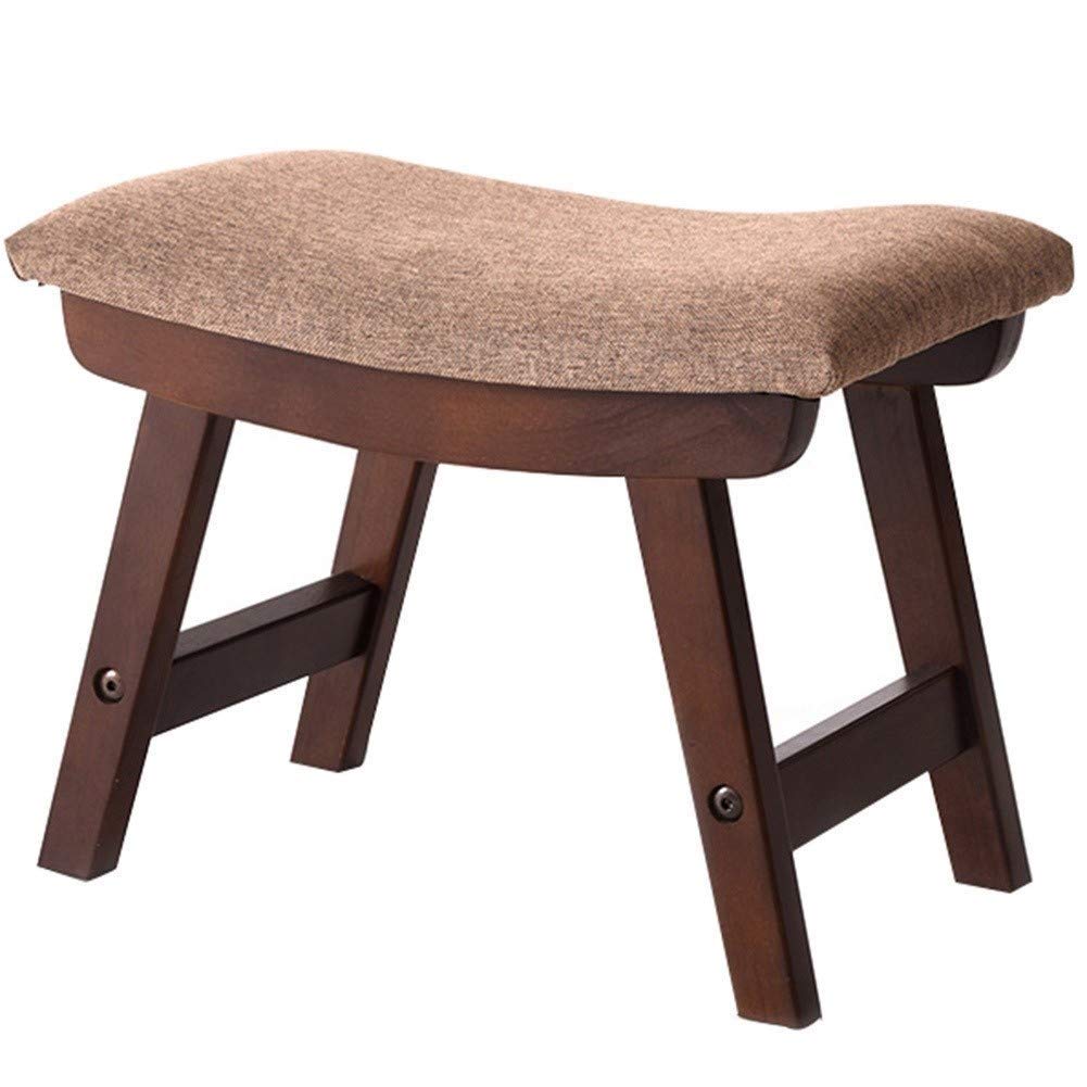 Repose-pieds de salon ergonomique pour soulager les jambes et pouf en bois