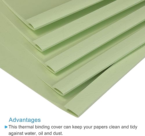 Miniatura 4 de PATIKIL Cubierta de encuadernación térmica de 0.1 pulgadas, 10 piezas de polietileno de 9 a 18 hojas de presentación de papel protector de archivos
