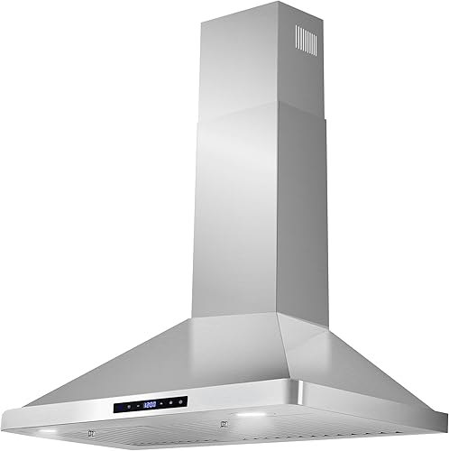 Miniatura 13 de COSMO COS-63175S 30 in. Vista Collection 380 CFM Ducted Wall Mount Range Hood, Touch Controls, LED Lights, Stainless Steel