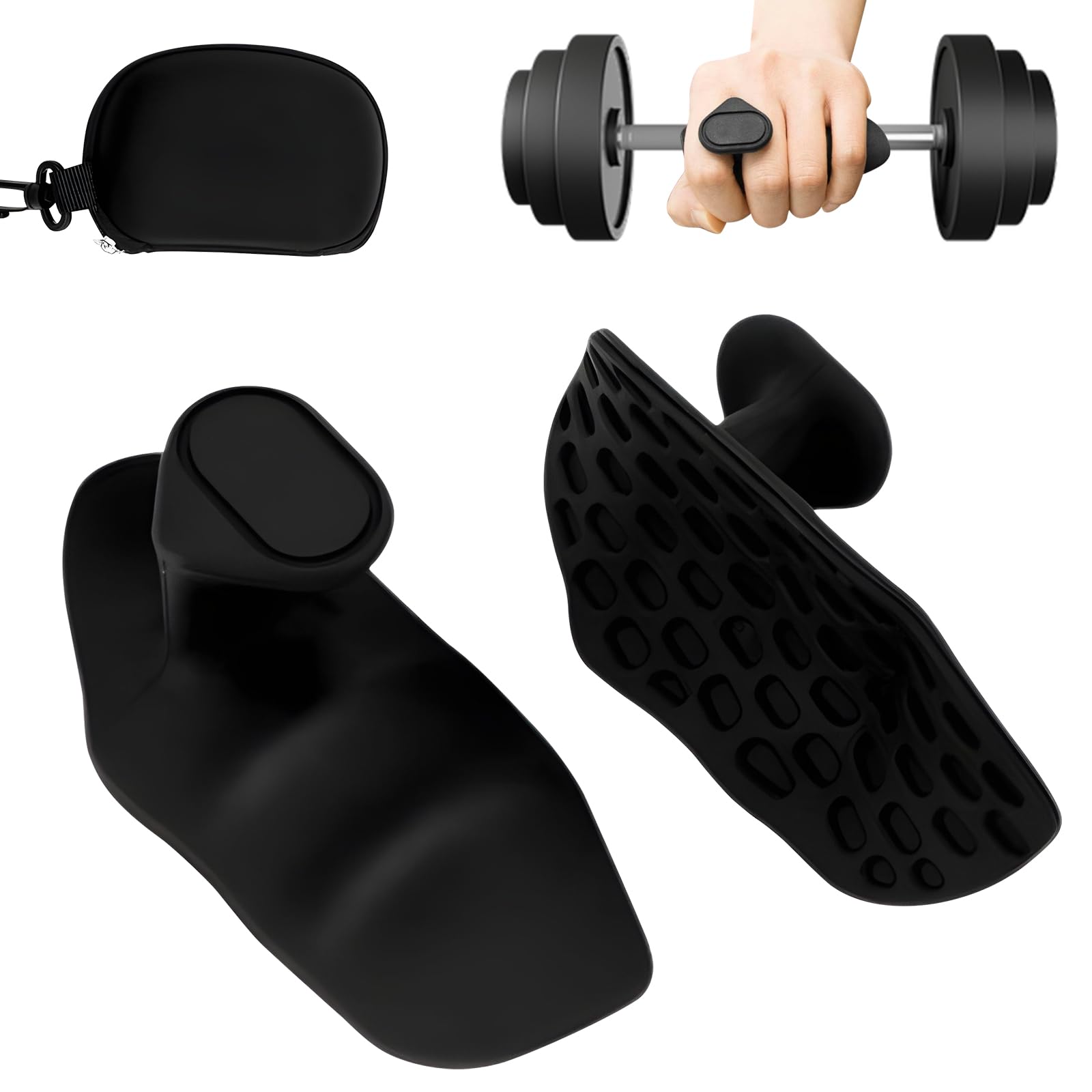 Gym Hand Grip, Griffhilfen Kraftsport, NlsqEU Griffpads für Klimmzüge Gewichtheben im Fitnessstudio, Handschutz Gym Anti-Rutsch-Griffpads für Maximalen Grip für Kraftraining Fitness