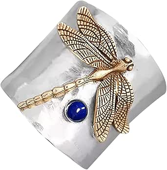 Amazon.com: Aesthetic Dainty Wide Chunky Band Animal Rings Minimalist ...