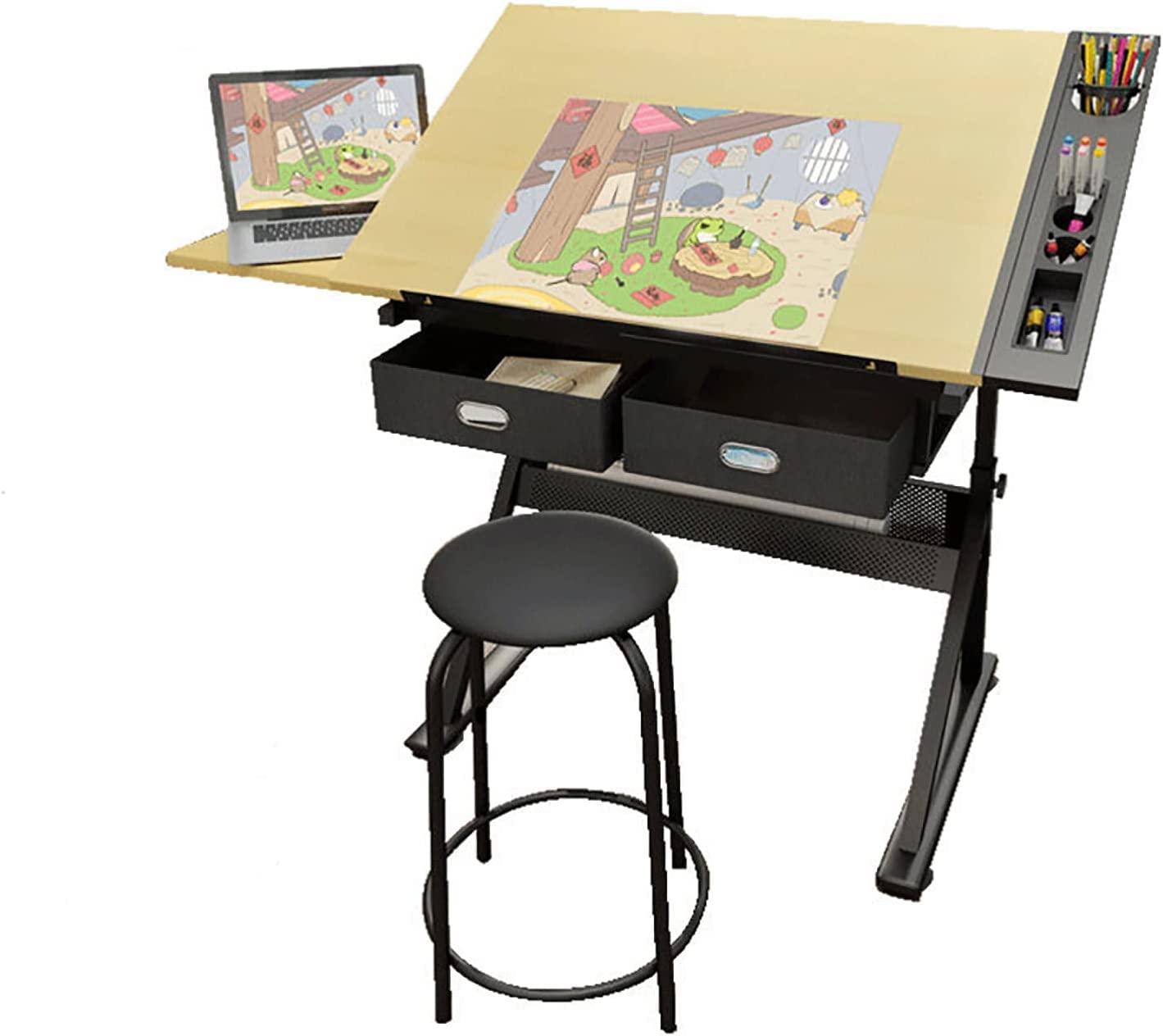 Buy AYKDAS Drawing Desk, Vertical Desk for Painting, Drawing Wooden