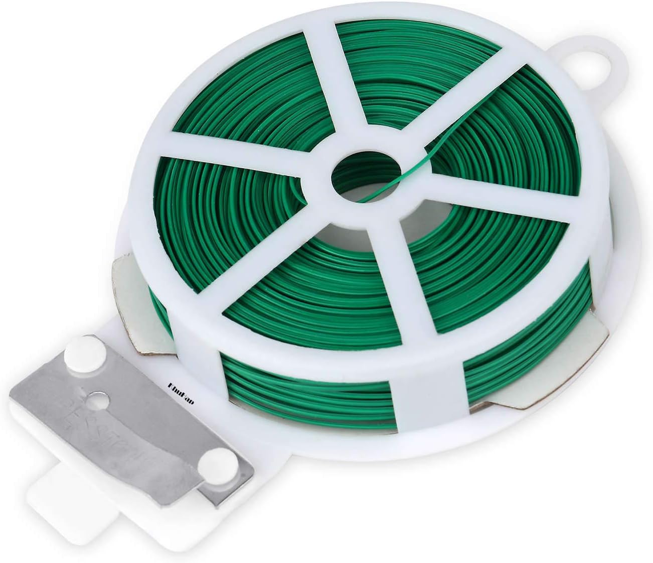 PallRin Plastic Garden Twist Tie Wire Rope Spool with Magic Twister Cutter for Plantation Gardening Farming Yard Farm Lawn Park Plants Office Home Organization, 1 Roll, 50 Meter Spool