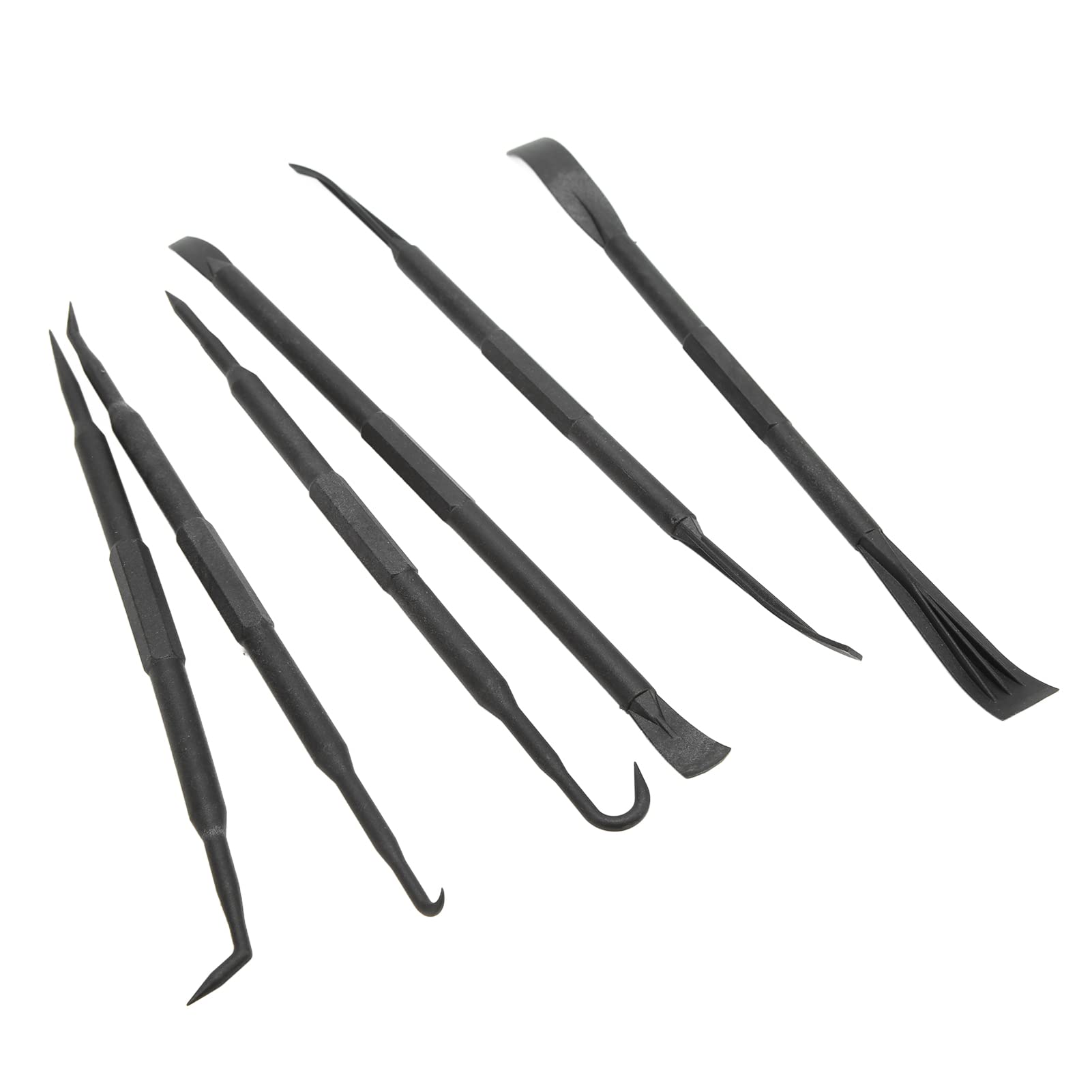 Juego De Barra De Palanca, Juego De Barra De Gancho De Palanca De Alta Gama, 6 Piezas/juego De Gancho De Barra De Palanca De Plástico ABS De Doble Extremo Negro Para Quitar Accesorios De Sellado De Ju