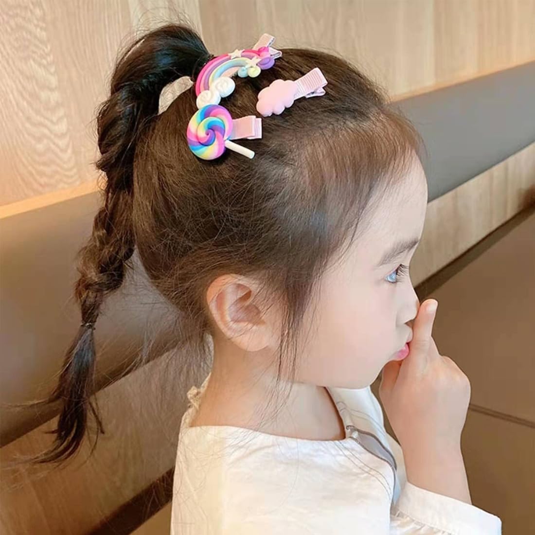 Larrel 50 Fermagli Mini Colorati Per Capelli: Perline Acriliche Per Treccine E Code Di Cavallo - Accessori Simpatici Per Bambine E Ragazze
