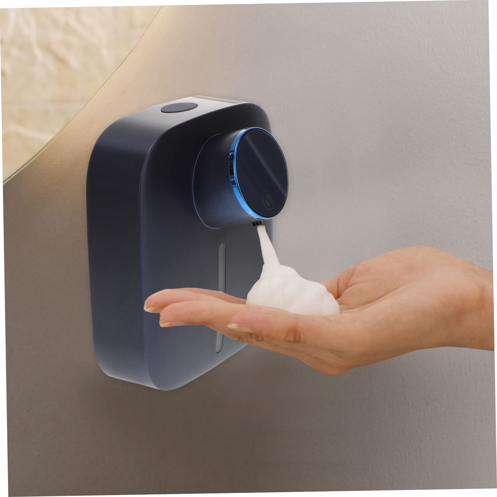 PRETYZOOM Distributore Automatico senza Contatto Distributore di Sapone Ricaricabile da Parete per Schiuma di Sapone Realizzato Sicuro e Durevole per Cucina e Bagno