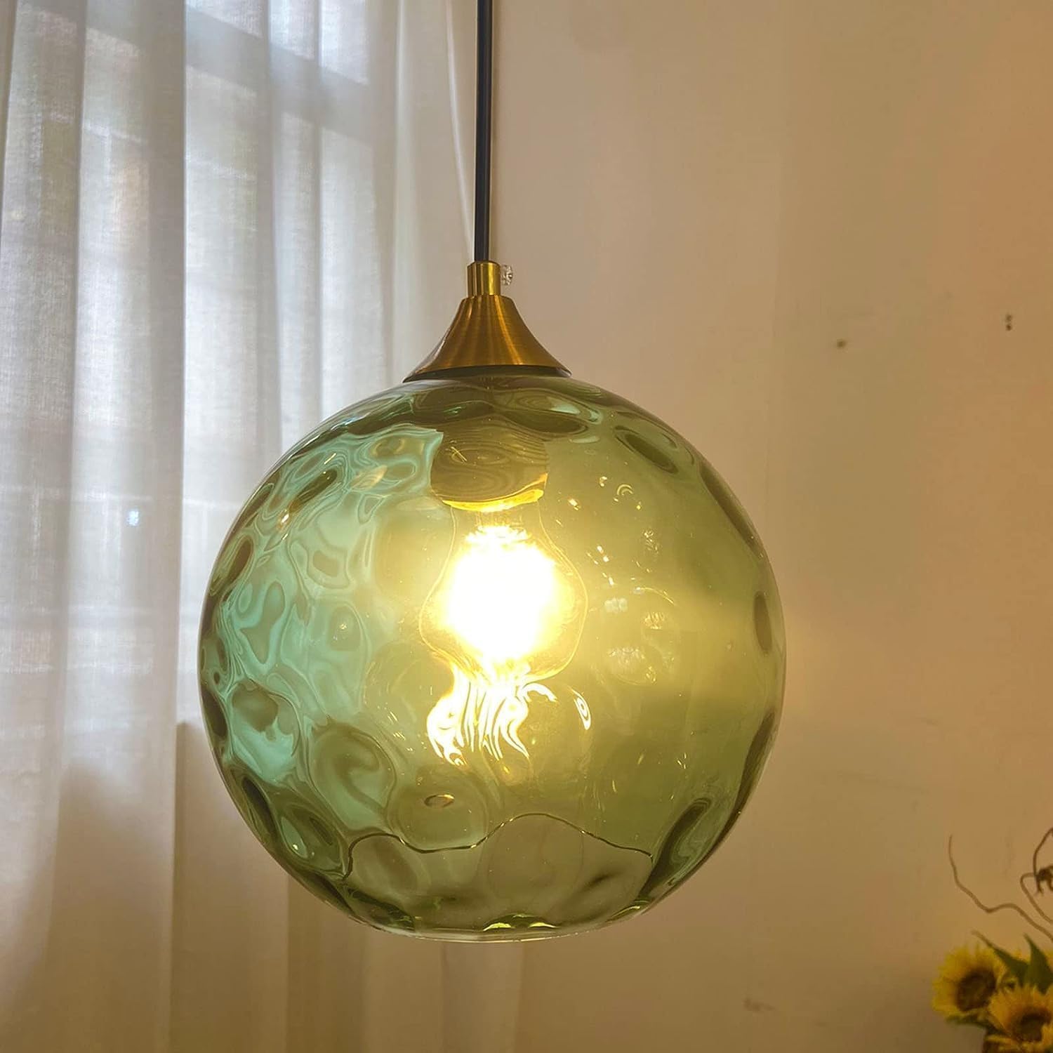 ペンダントランプ、ピンクウォーターガラスペンダントライトキッチンアイランド球状アンバーグリーンリップルガラス吊り下げランプ大型北欧ス  楽天市場】ペンダントライト ガラス LED対応 北欧 アンティーク ペンダントランプ 1灯 照明 ダクトレール ライティングレール ...