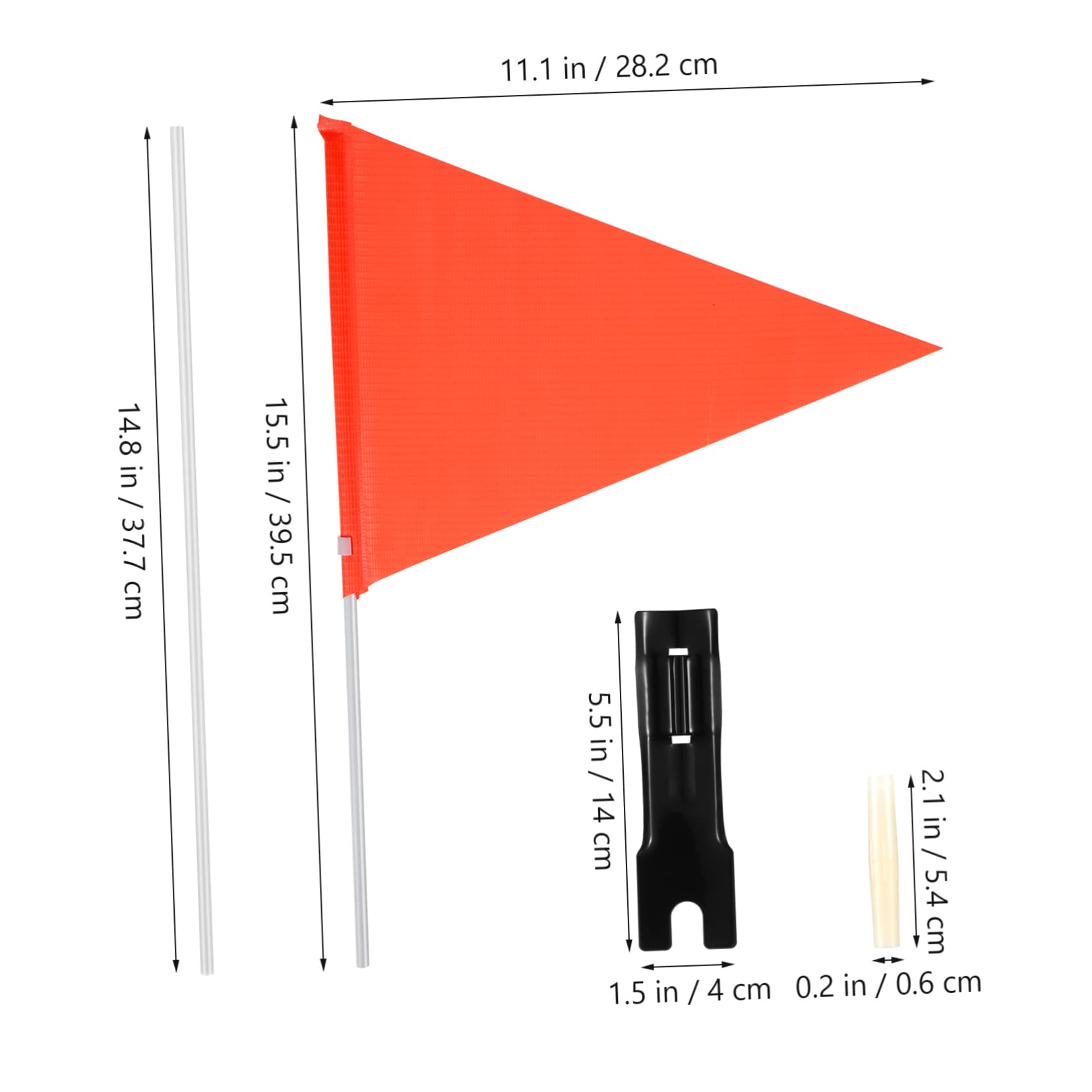 Banderas Fijadoras Mástil Bicicleta Kit Seguridad Banderas Reflectantes