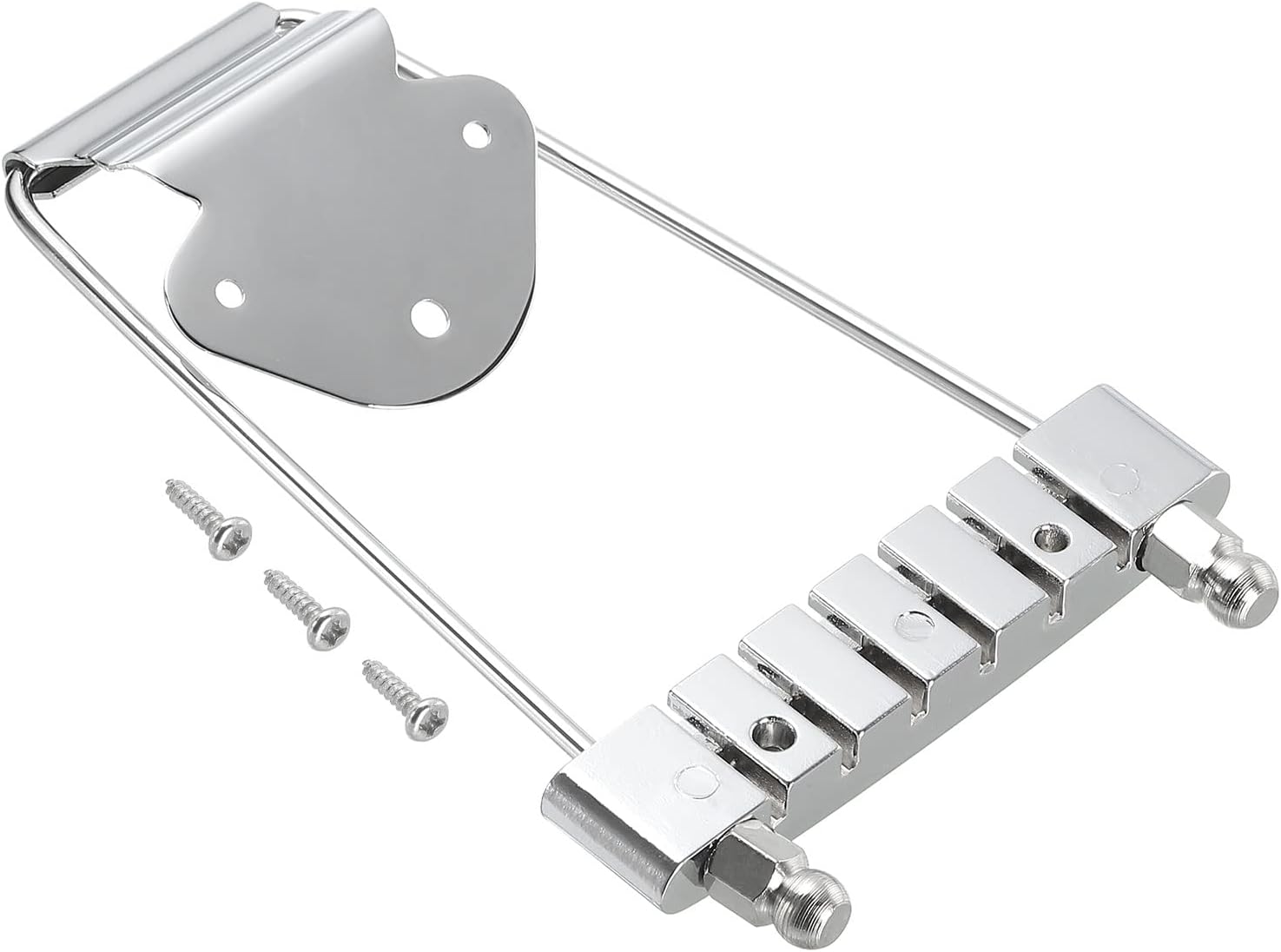 PATIKIL 6 String Guitar Trapeze Tailpiece Bridge for Jazz Acoustic Guitar Bass