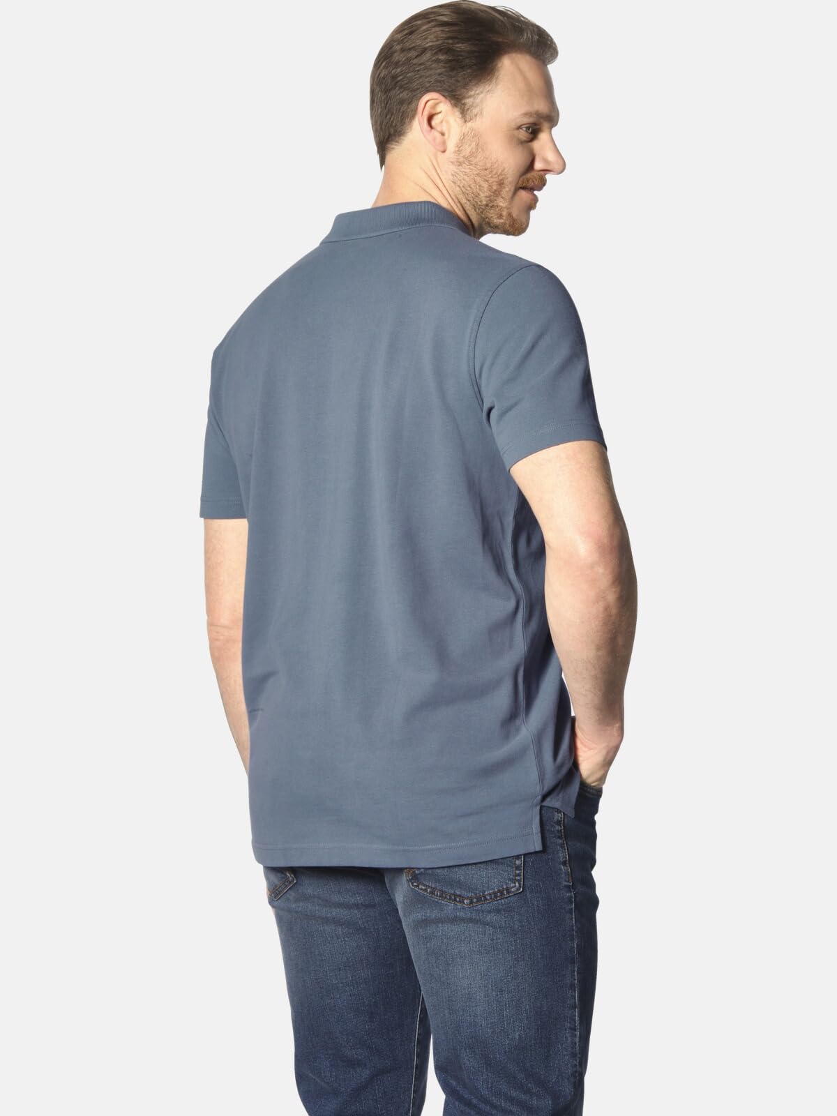 Jan Vanderstorm Herren Poloshirt Jakov | 100% Baumwoll-Piqué Shirt, Knopfleiste, atmungsaktives Kurzarm-Design, nordischer Casual-Look, große Größen L–7XL