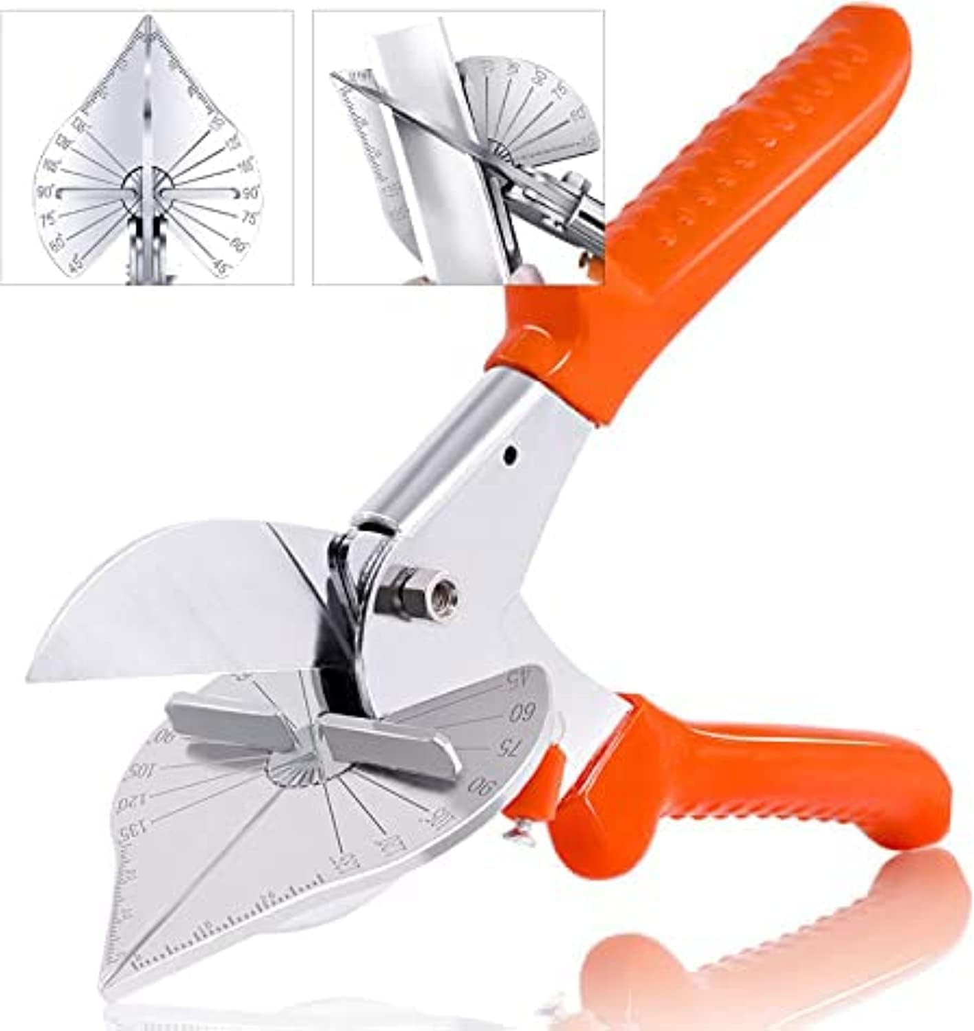 Sharp Multi Angle Miter Shear Cutter, Adjustable at 45 To 135 Degree With Safety Lock Hand Tools for Cutting Plastic, PVC and Molding Trim
