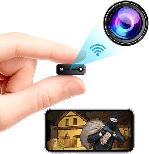 Xpvezl Cámara WiFi más pequeña de 24 GHz 1080P HD Smart Home Camera Dome IP Cámara de vigilancia detección de movimiento y visión nocturna control