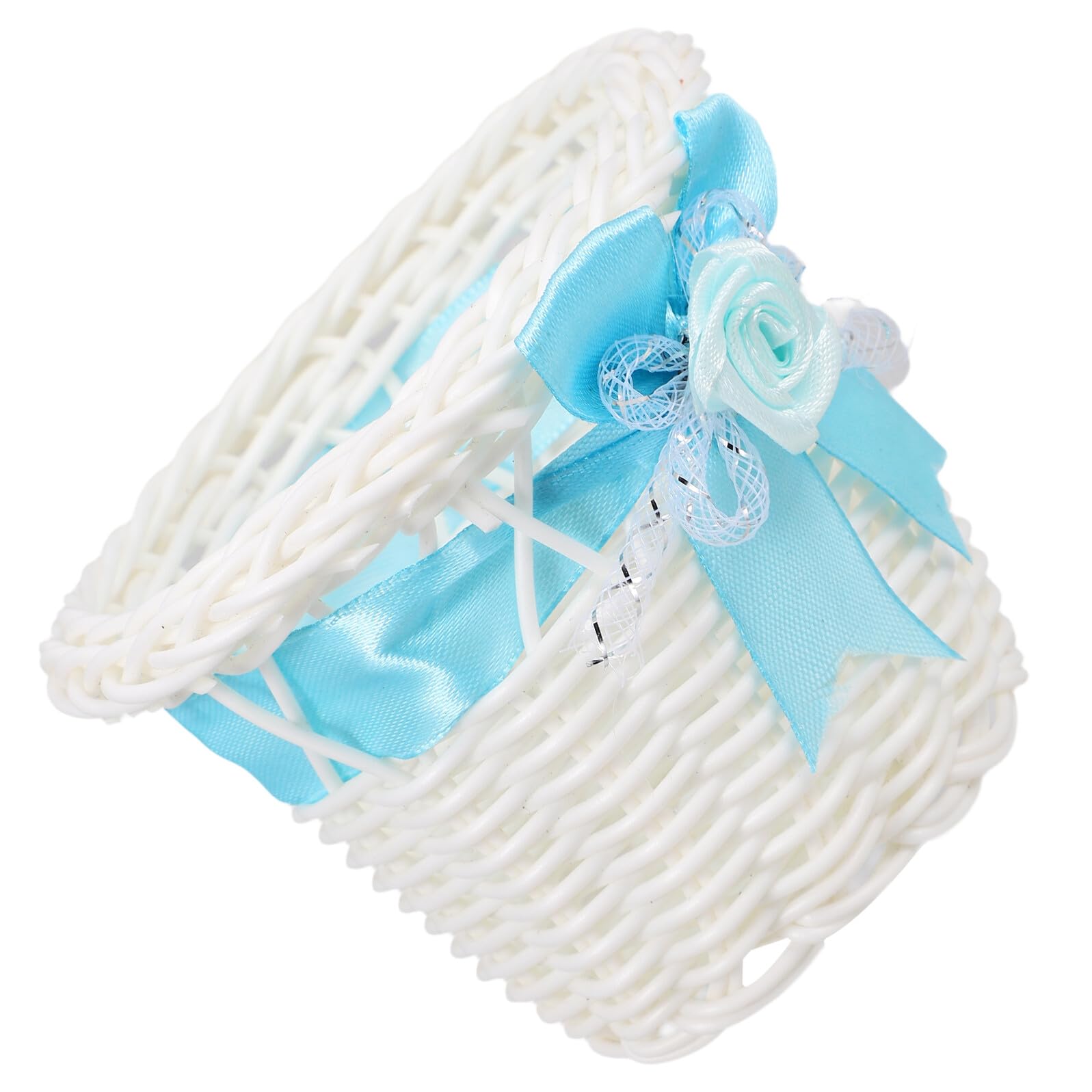 Mini panier tressé en faux rotin bleu OSALADI pour rangement de bonbons