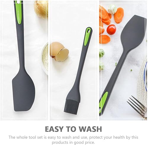 Miniatura 5 de Silicone Baking Spatulas Dual-color Cake Cream Scrapers Heat Resistant Design Mixing Tools for Kitchen Reusable Non-stick Silicone Baking Utensils