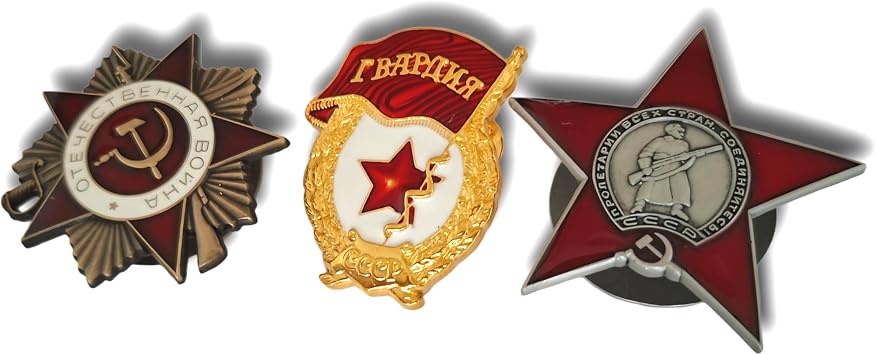 Soviet Medals Badge Set of 3 Replica